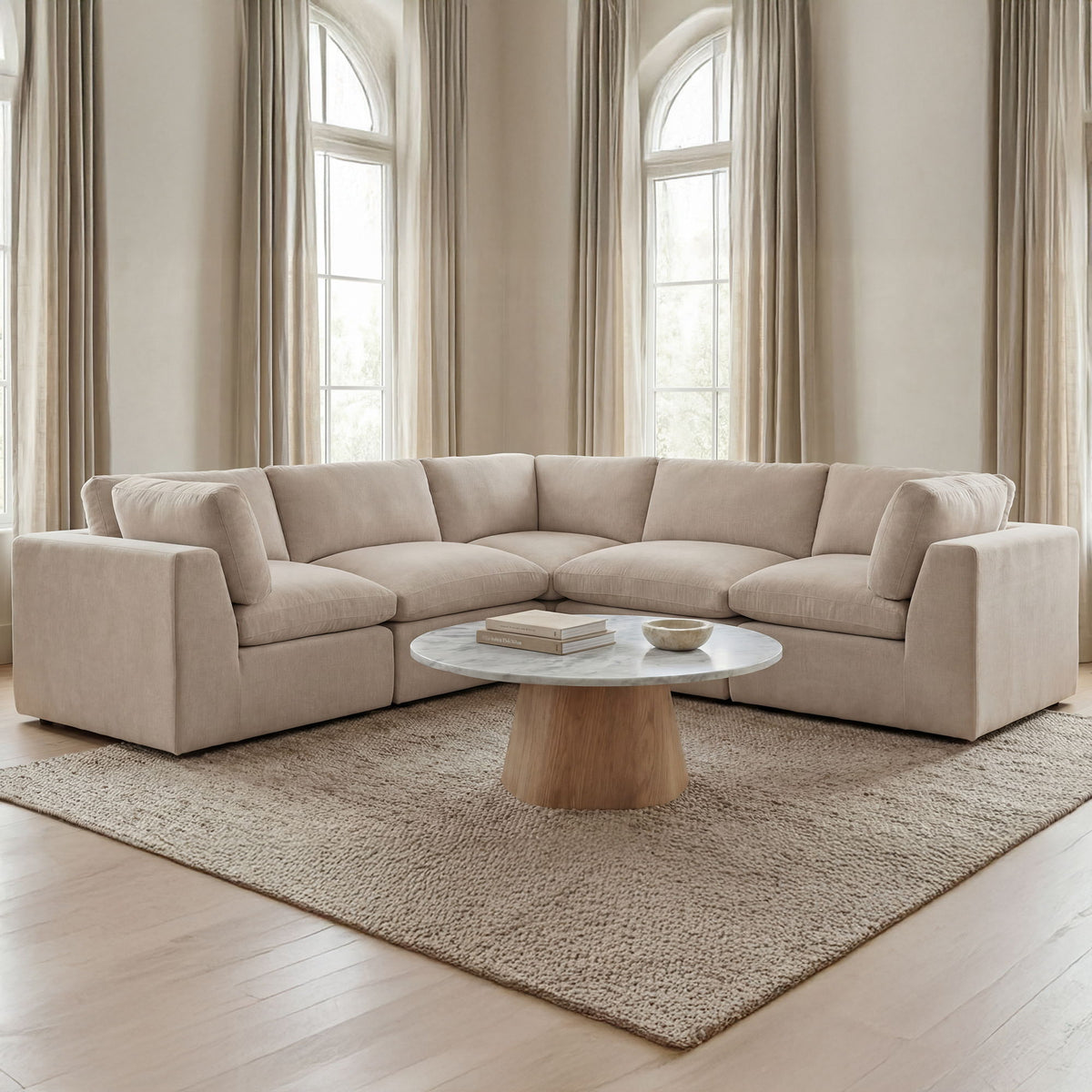 Cates - Corner Chair - Pebble