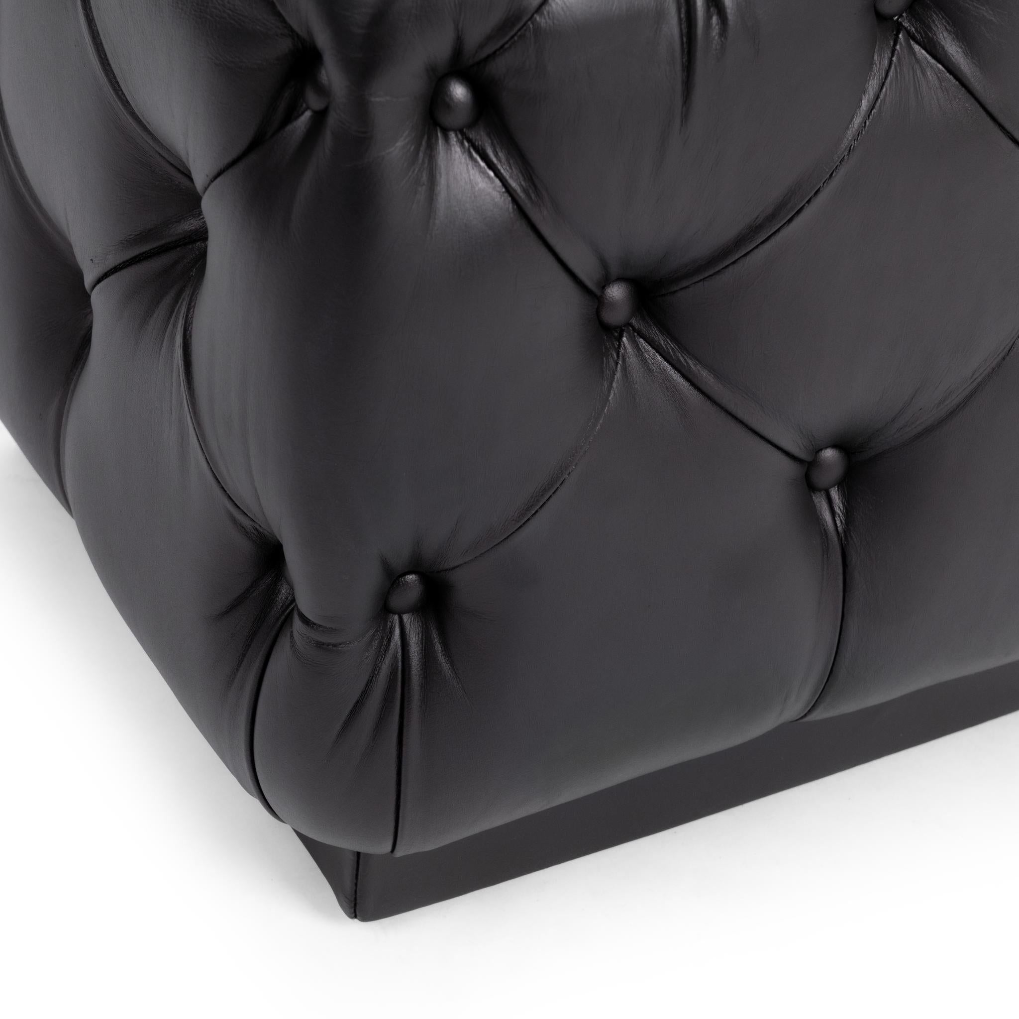Briar - Square Ottoman - Midnight Raven
