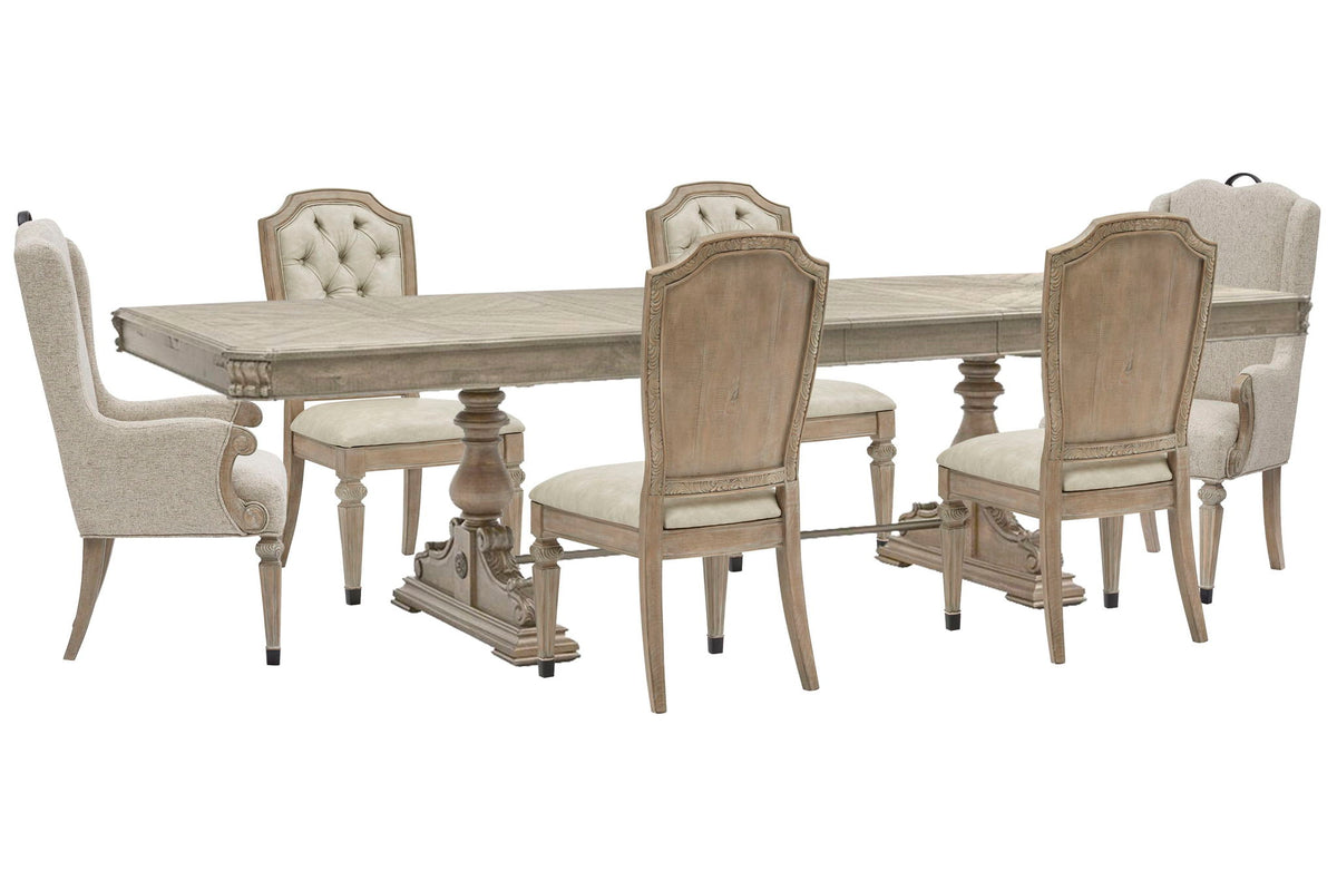 Marisol - Extendable Trestle Dining Table Set
