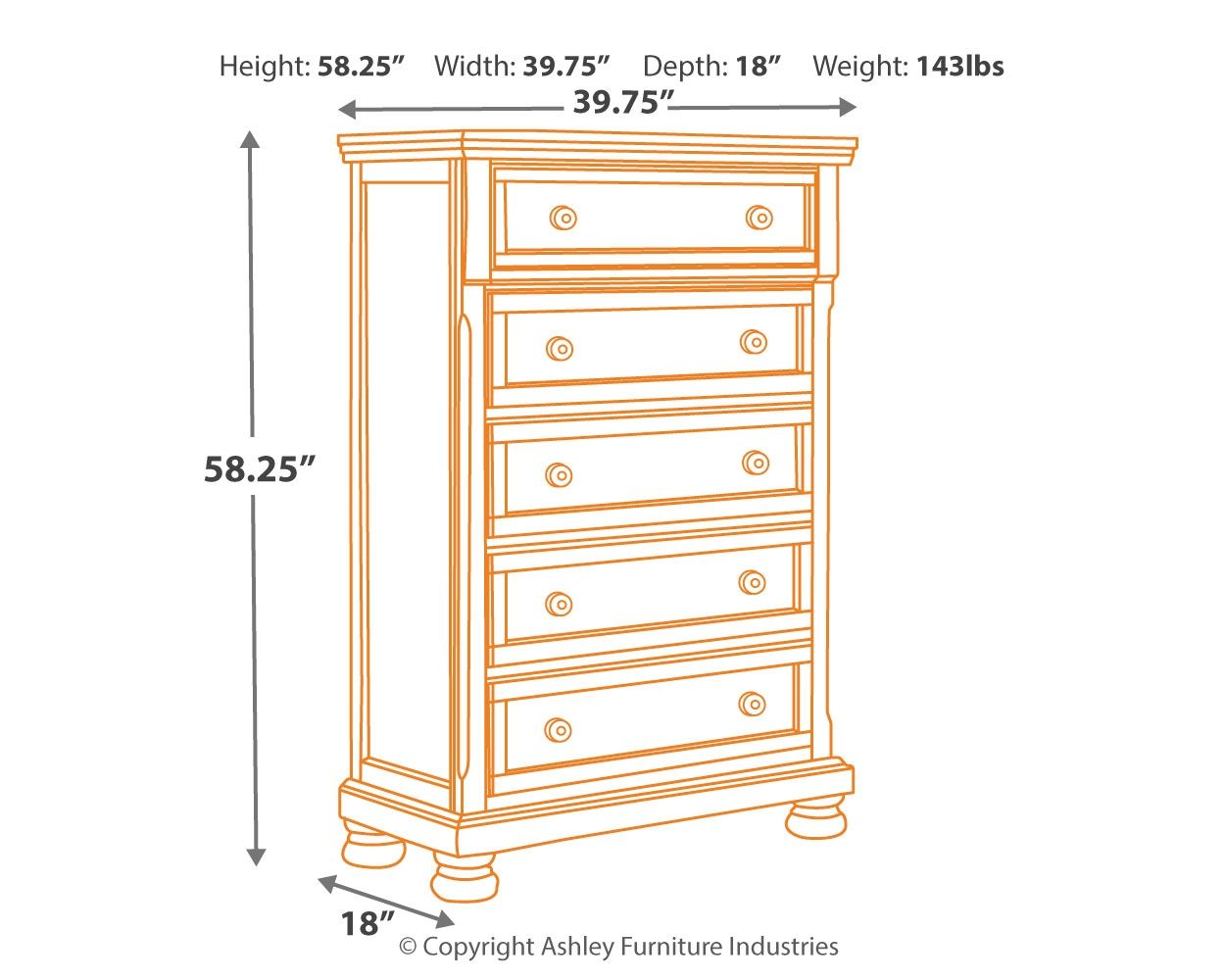 Porter - Chest - Rustic Brown