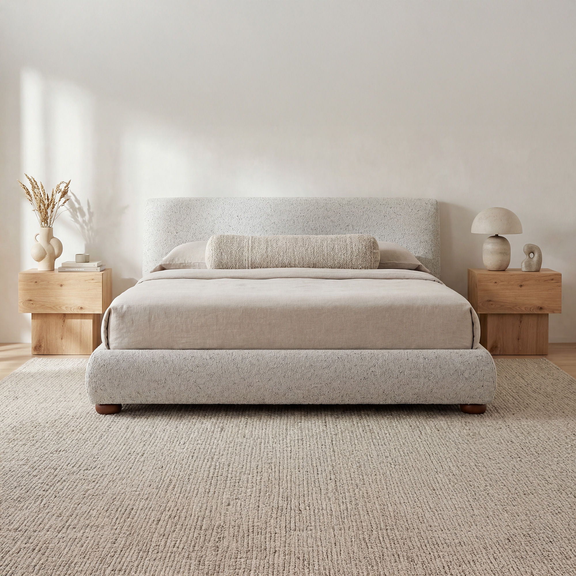 Beau - Queen Storage Bed - Speckled Light Gray