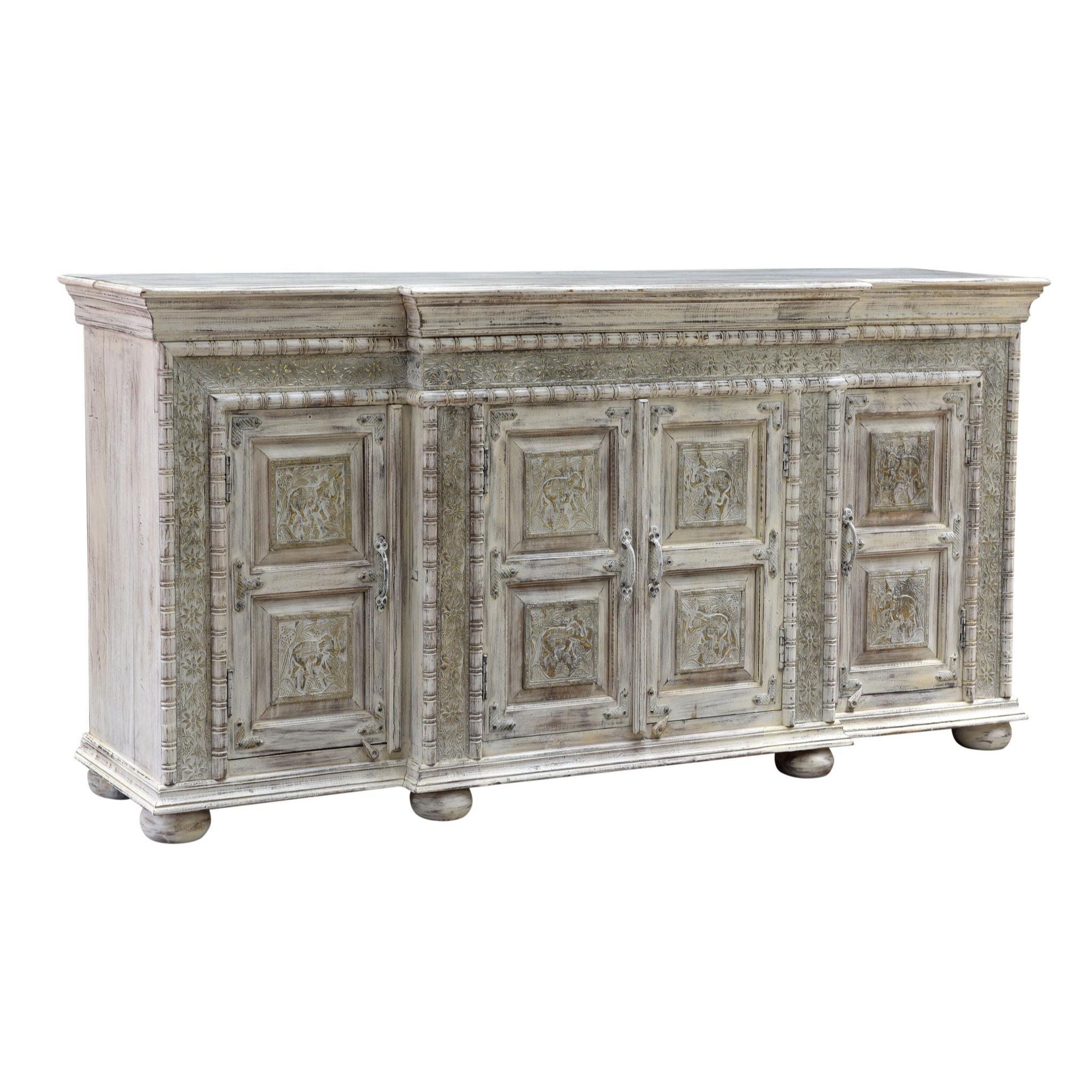 Arish - 4 Door Breakfront Cabinet - Heritage Cream