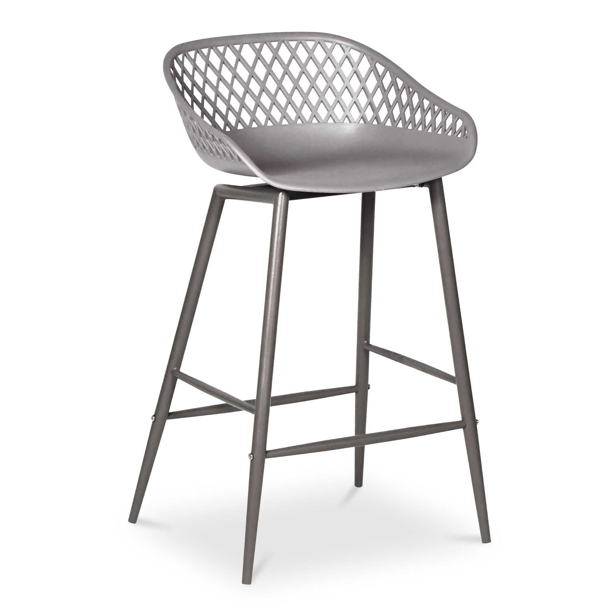 Piazza - Outdoor Counter Stool (Set of 2) - Gray