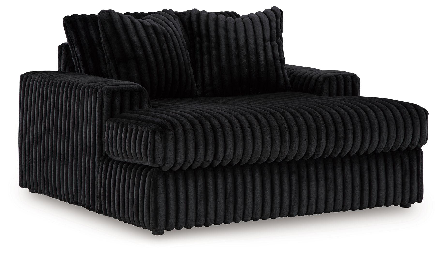 Midnight-Madness - 4 Pc. - 2-Piece Sectional Sofa With Raf Corner Chaise, Chaise, Ottoman - Onyx
