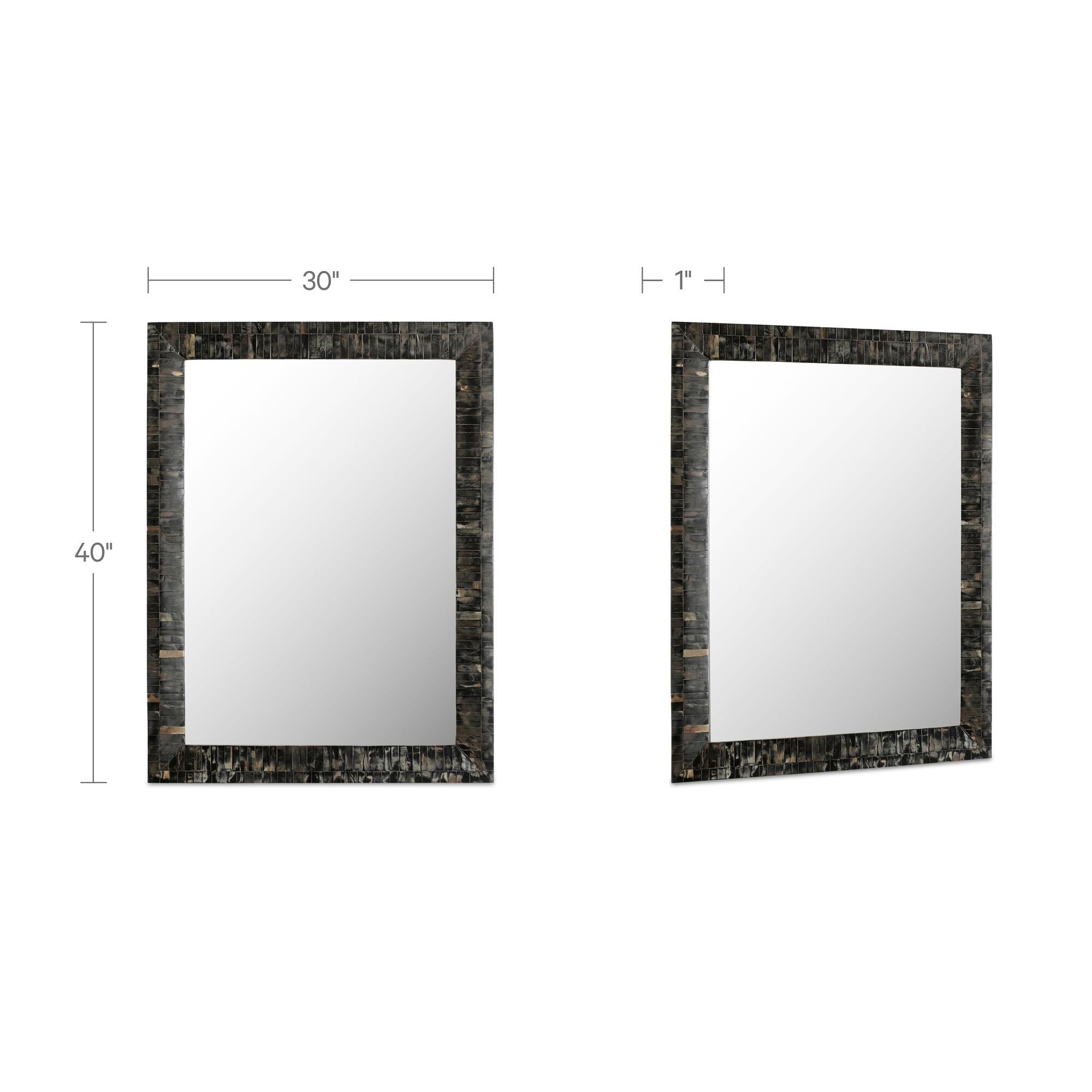 Avis - Horn Inlay Mirror - Multicolor