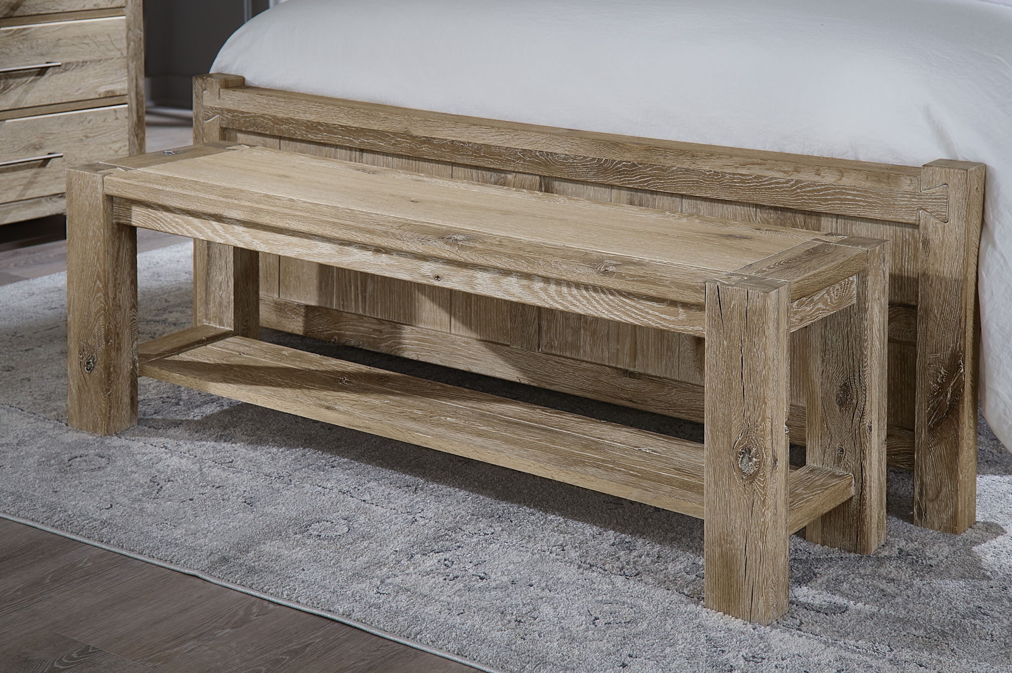 Dovetail - Bench - Sun Bleached White