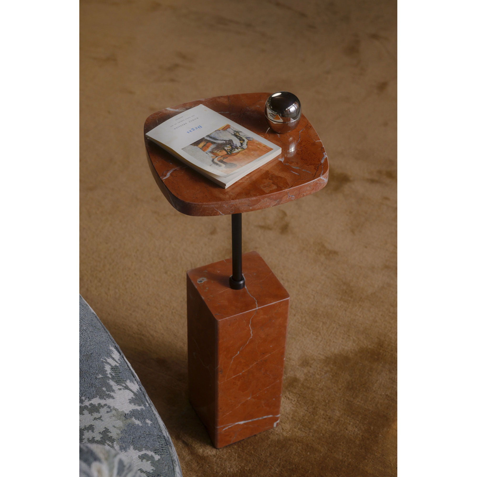 Caro - Side Table Alicante Marble - Rosso / Red