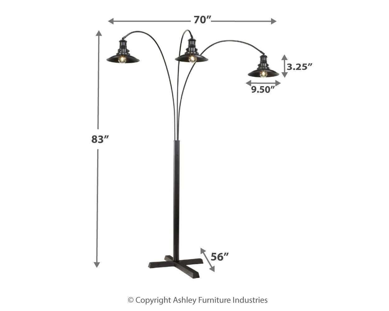 Sheriel - Metal Arc Lamp - Black