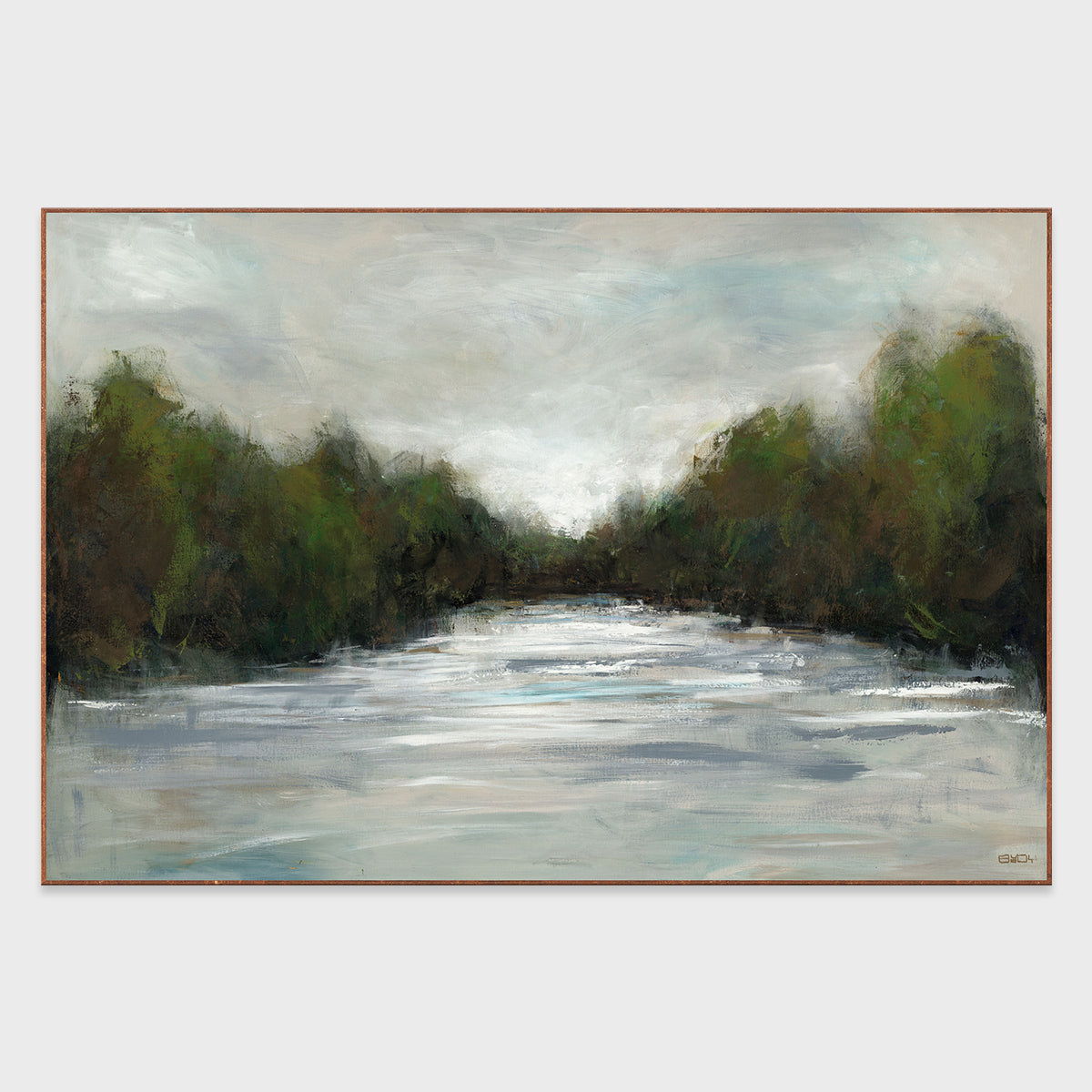 Early Morning - 60" x 40" Painting Art by Buddy Whitlock - Green