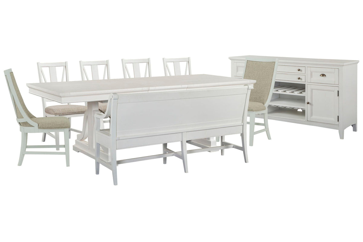 Heron Cove - Extendable Trestle Dining Table Set