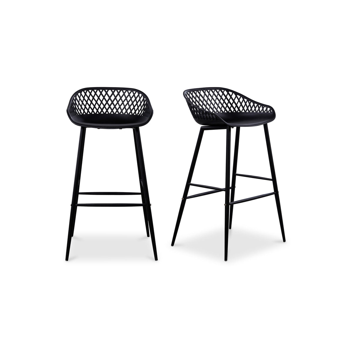 Piazza - Outdoor Barstool (Set of 2) - Black