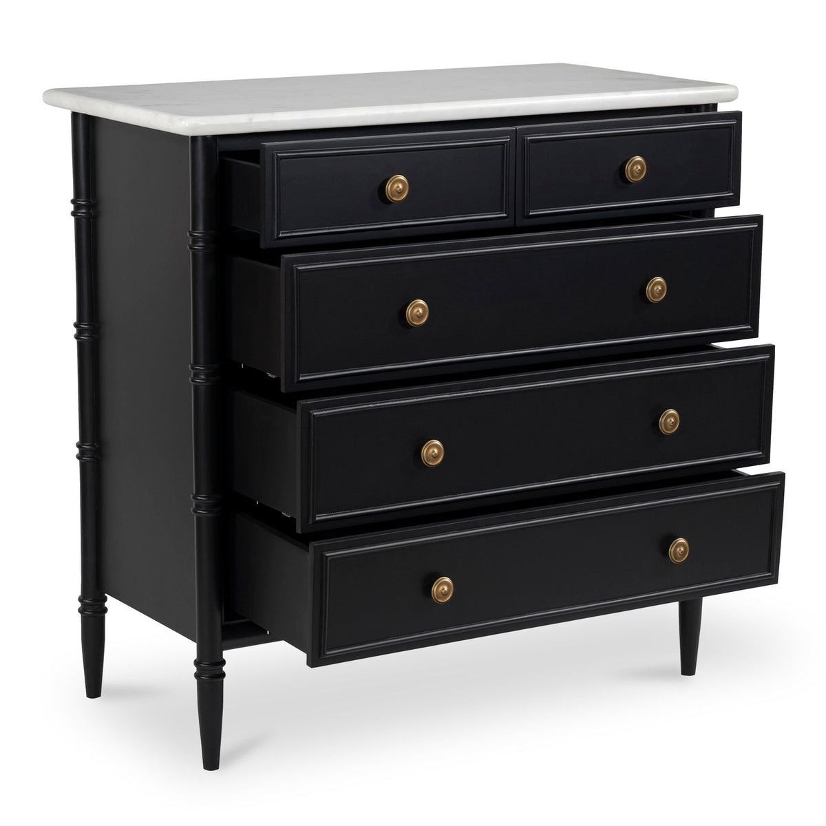 Eleanor - 5 Drawer Chest - Black