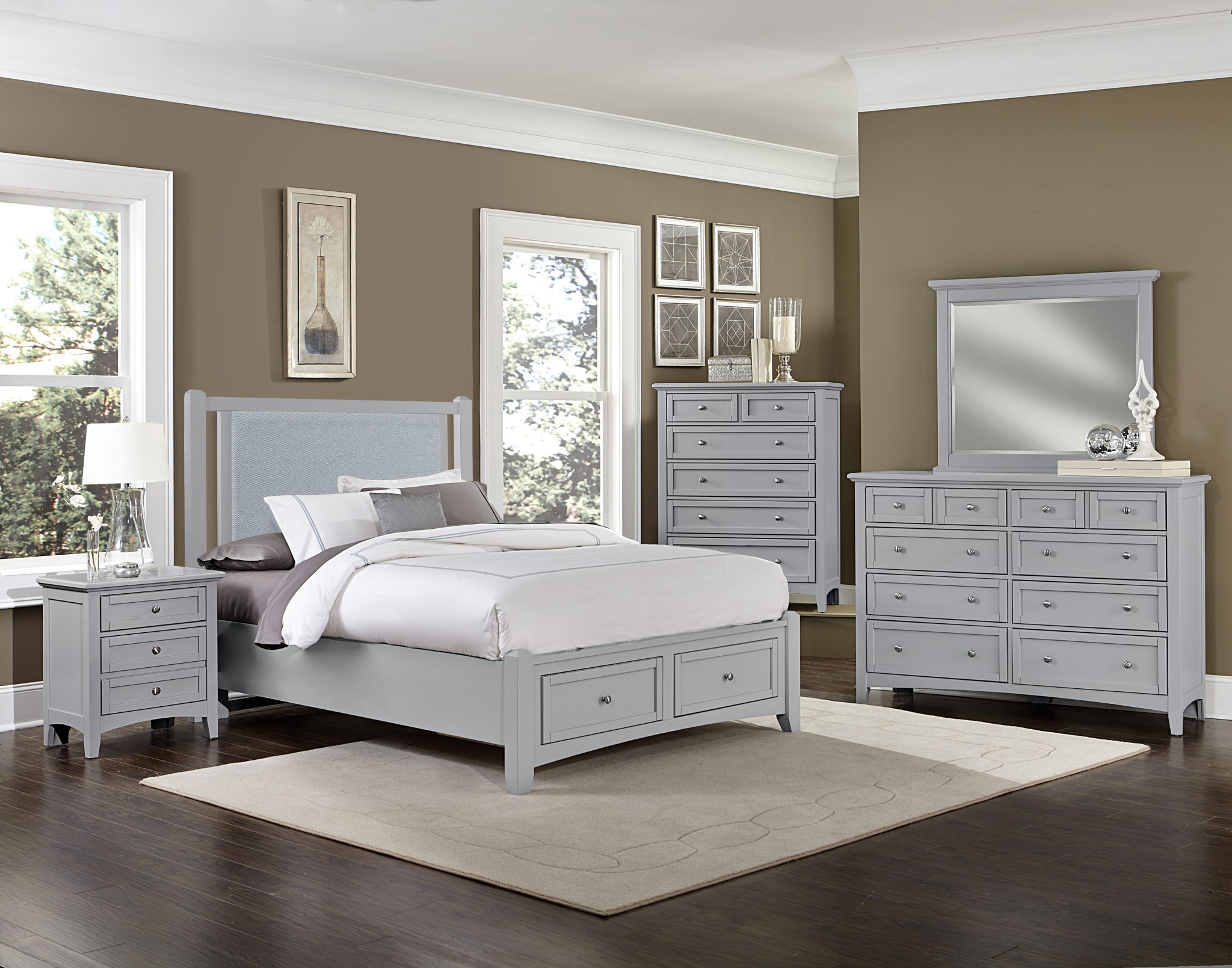 Bonanza - Ocean Blue Linen Upholstered Bed With Storage Footboard