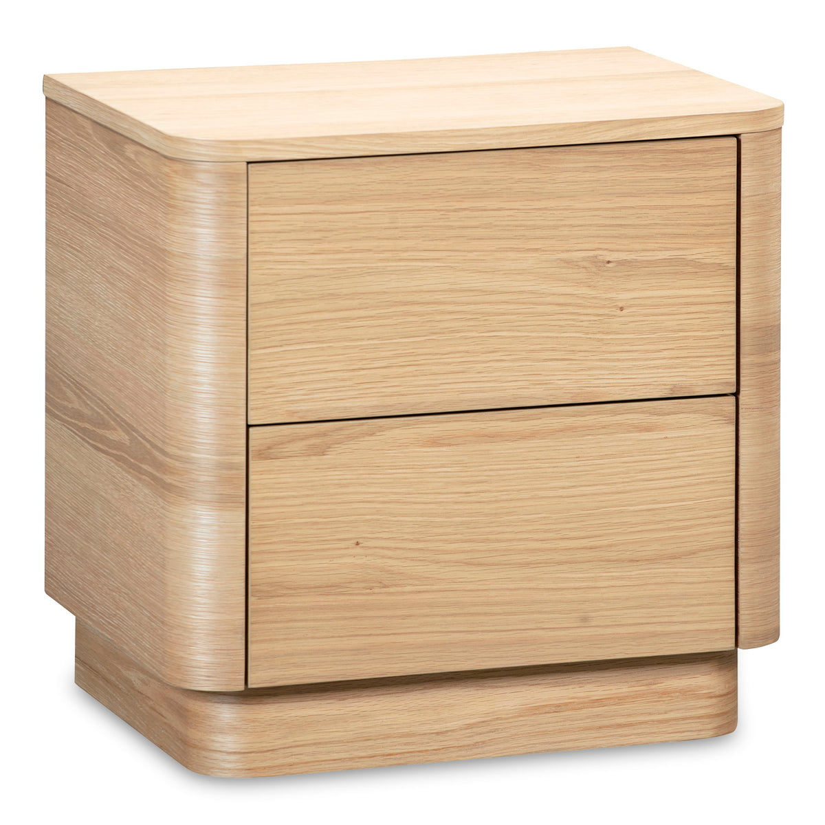 Round Off - Tall Nightstand - Light Brown / Oak
