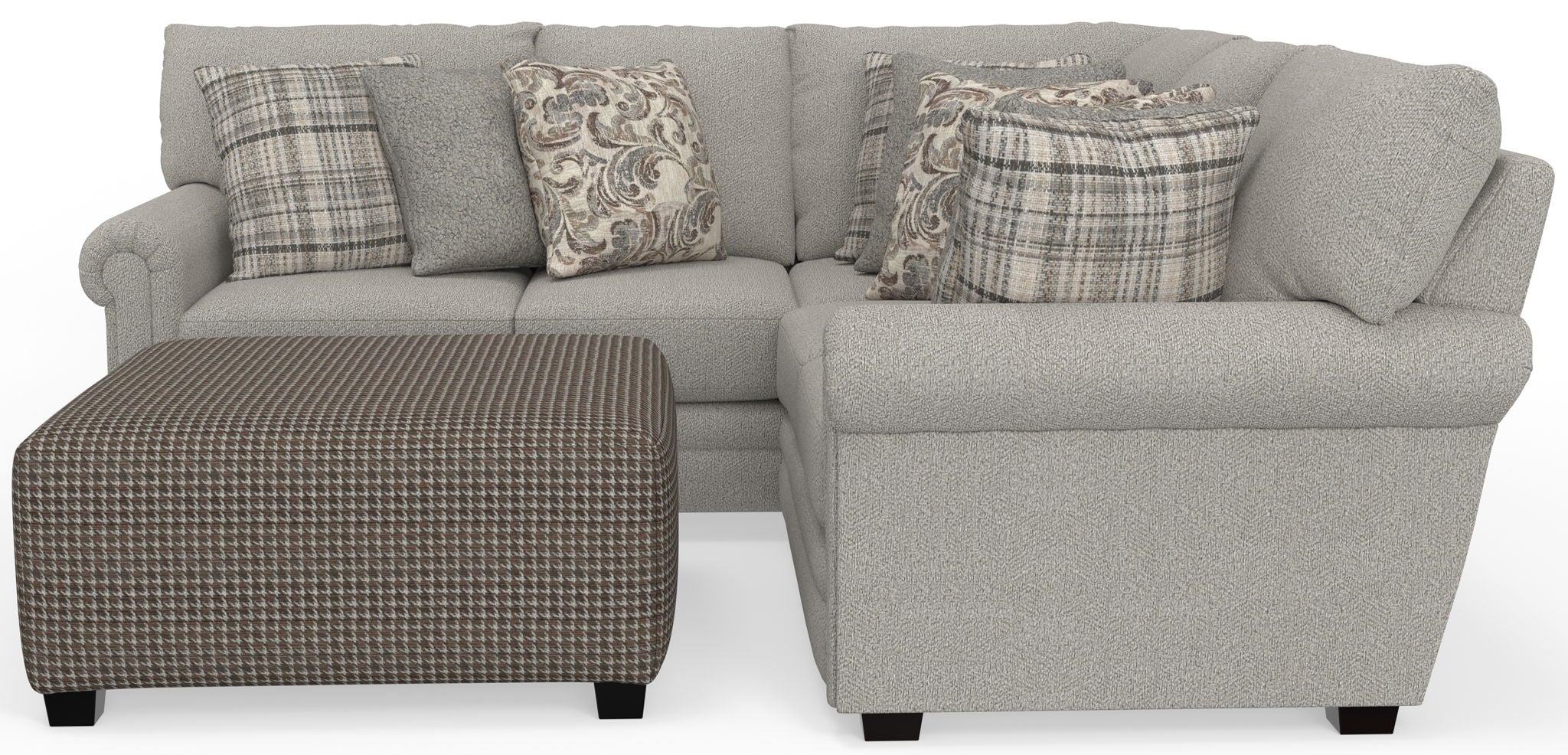 Livingston - Sectional With Comfort Coil Seating, 40" Cocktail Ottoman And Accent Pillows Included