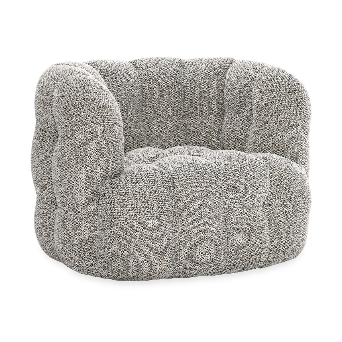 Walter - Upholstered Swivel Chair - Heathered Gray