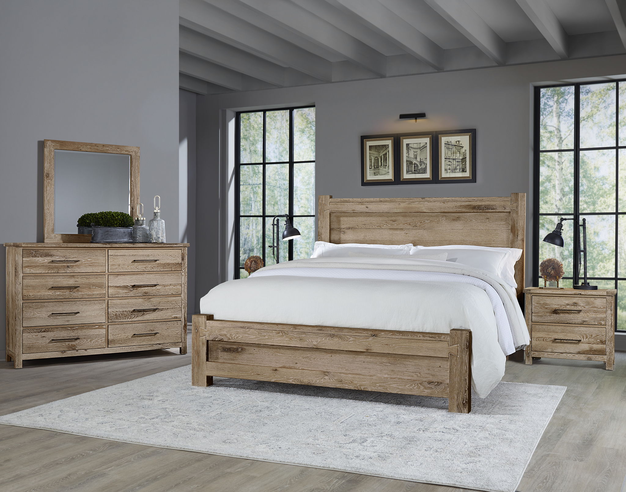 Dovetail - Poster Bed With Poster Footboard - Sun Bleached White