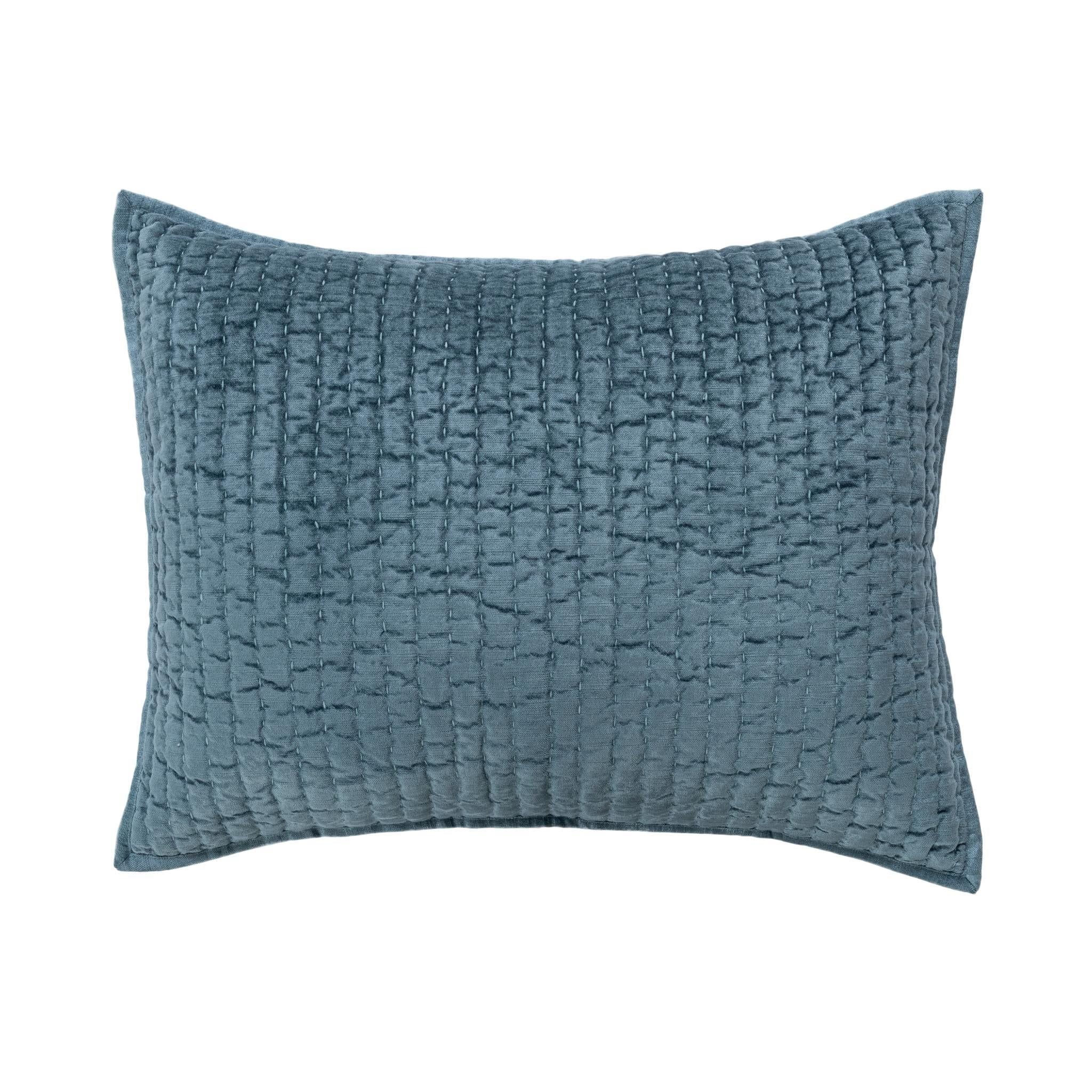 Bari - Velvet Sham - Stone Blue