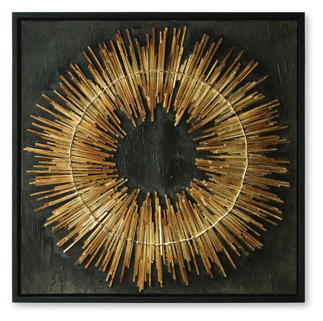 Buddins - Wall Art - Black / Gold Finish