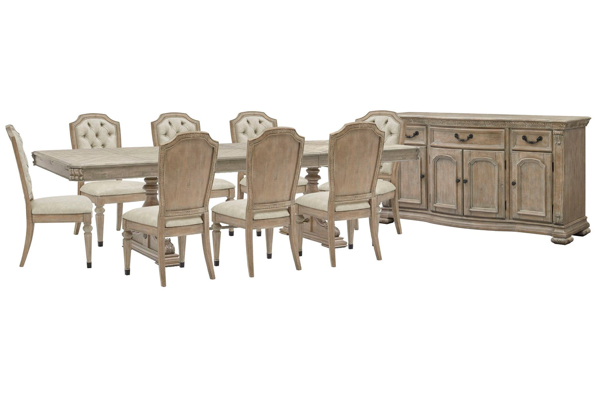 Marisol - Extendable Trestle Dining Table Set