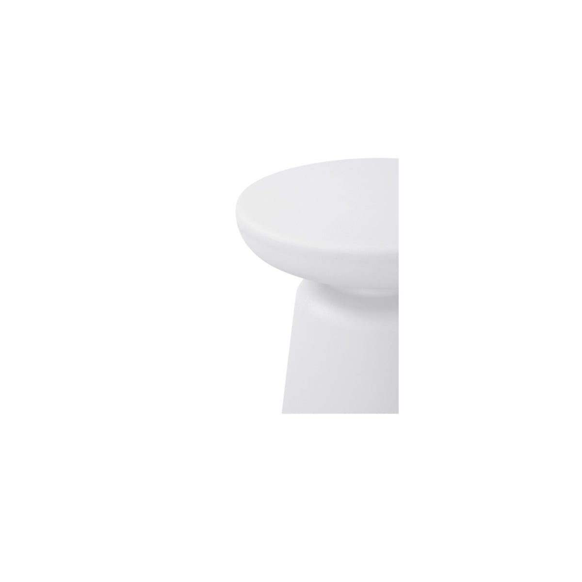 Ruth - Outdoor Side Table - White / Light Brown