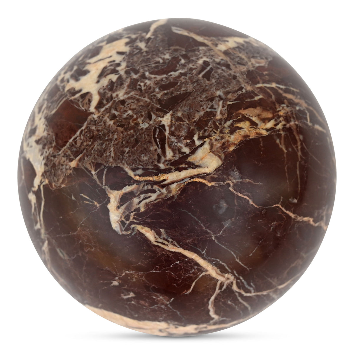Odessa - Sphere Tabletop Accent - Red / Levanto Marble