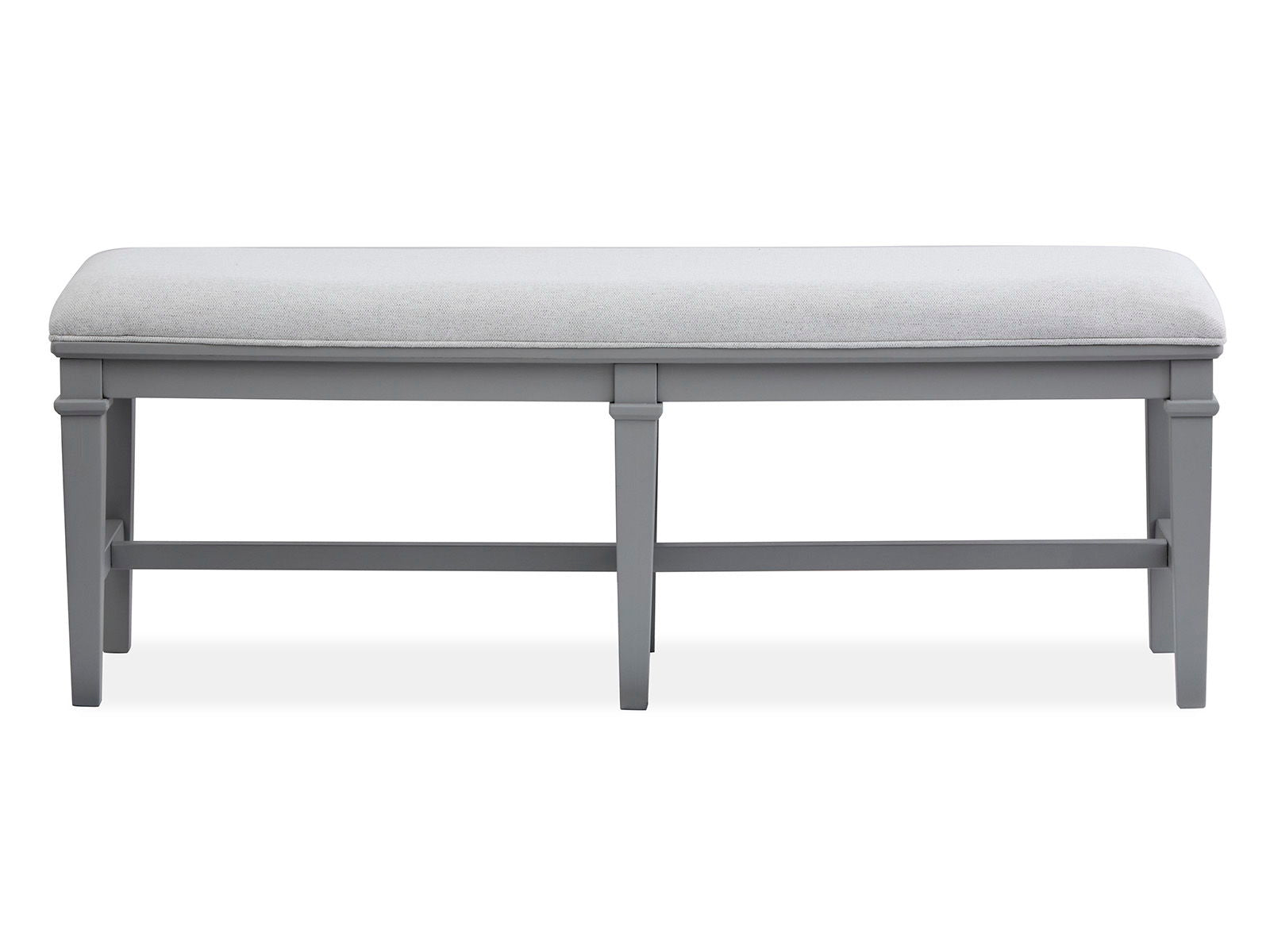 Charleston - Bench With Upholstered Seat - Gray