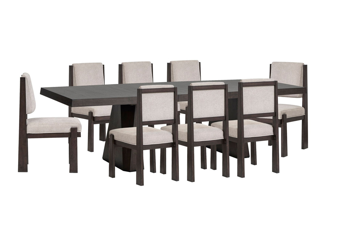 Tauren - 9 Piece Extendable Double Pedestal Dining Table Set