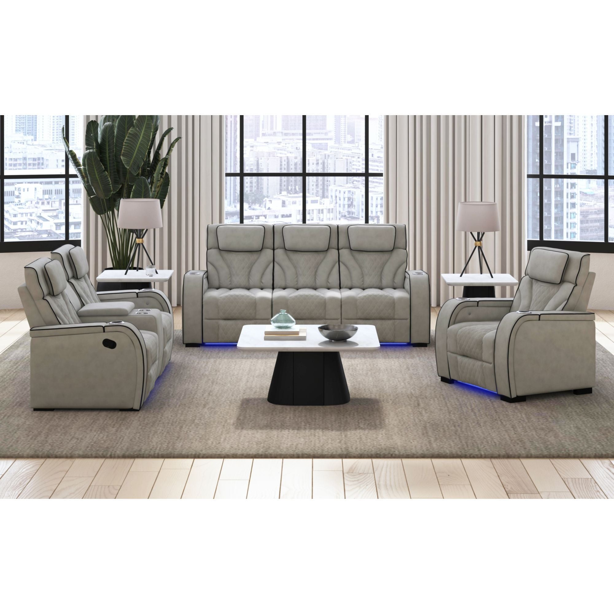 Blitz - Motion Sofa With DDT, Reading Light, Wireless Charger And LED