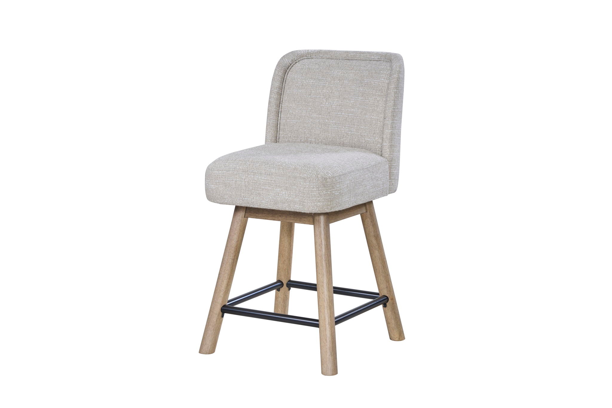 Pagosa - Counter Height Swivel Stool (Set of 2) - English Knotty Oak / Gray