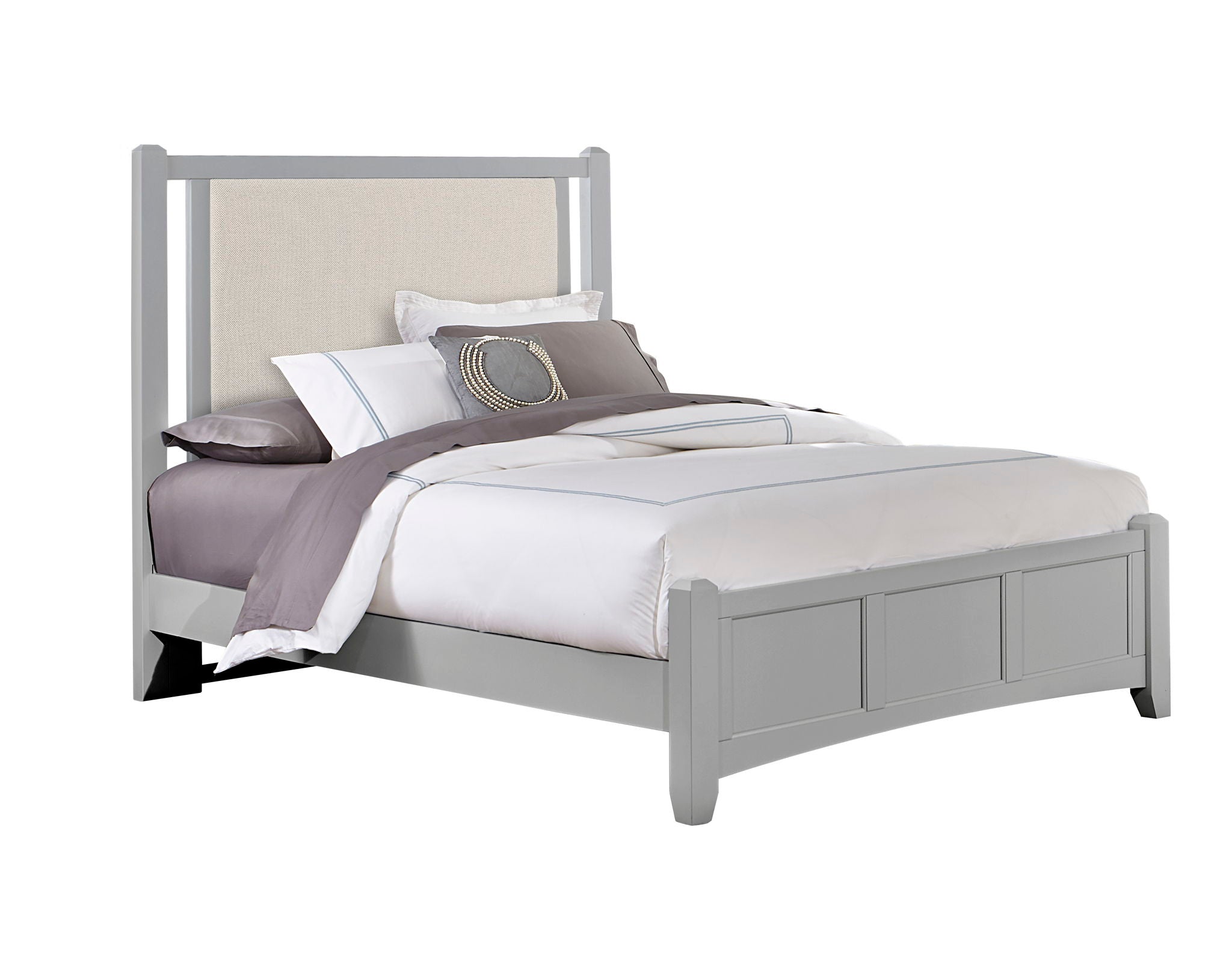 Bonanza - Linen Upholstered Bed With Mansion Footboard