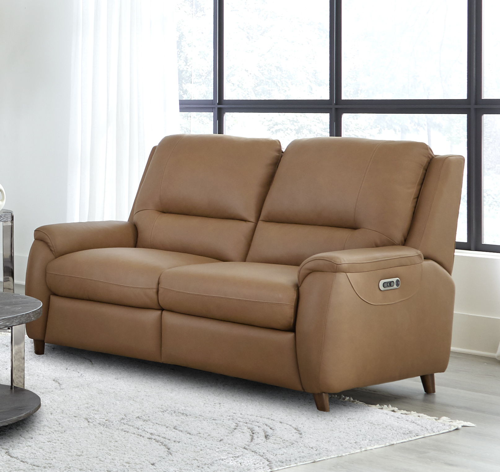 Austin - Power Reclining Loveseat P2 - Caramel Cream