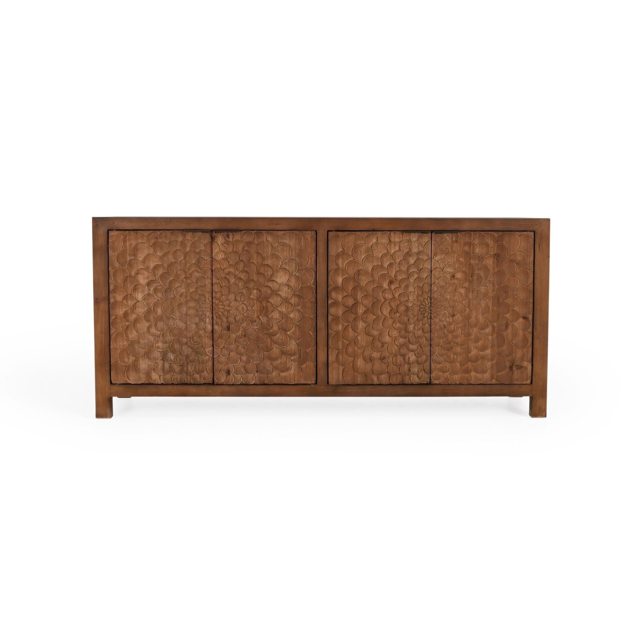 Astrid - 4-Door Sideboard - Dark Brown