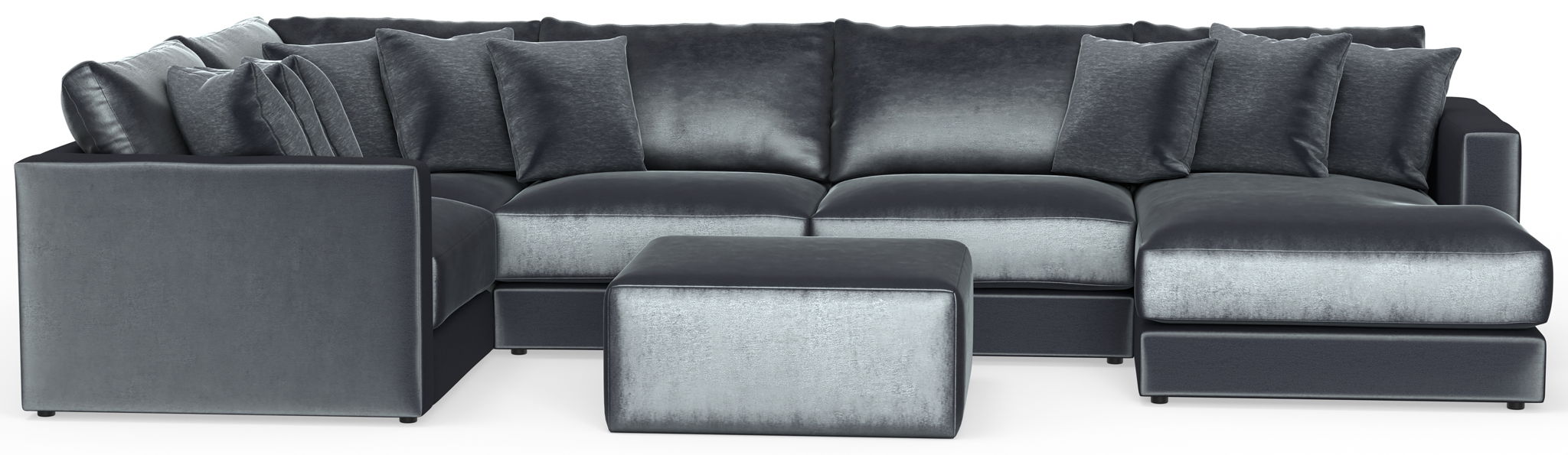 Remington - Modular Sofa And Cocktail Ottoman - Slate