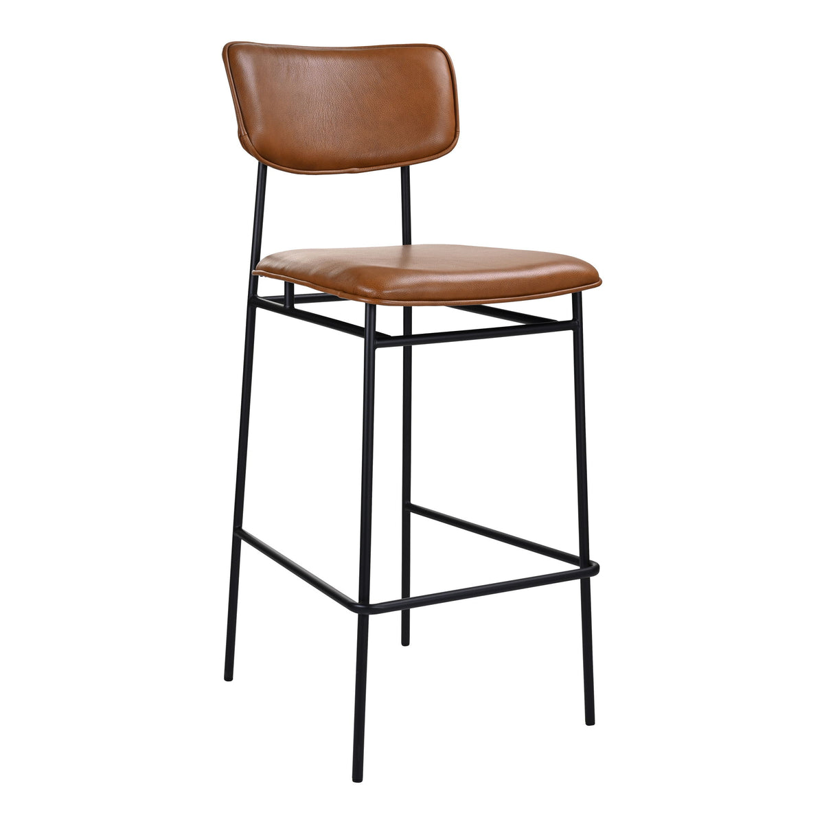 Sailor - Leather Bar Stool - Dark Brown