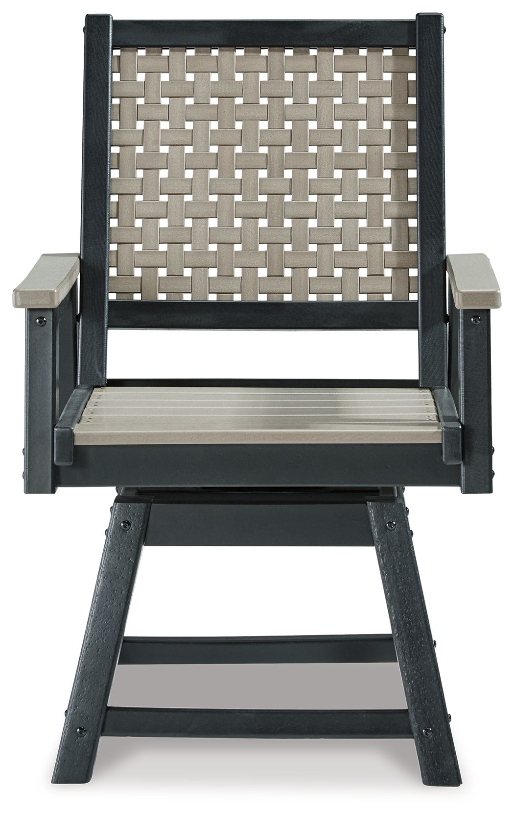 Mount Valley - Swivel Chair (Set of 2) - Black / Driftwood