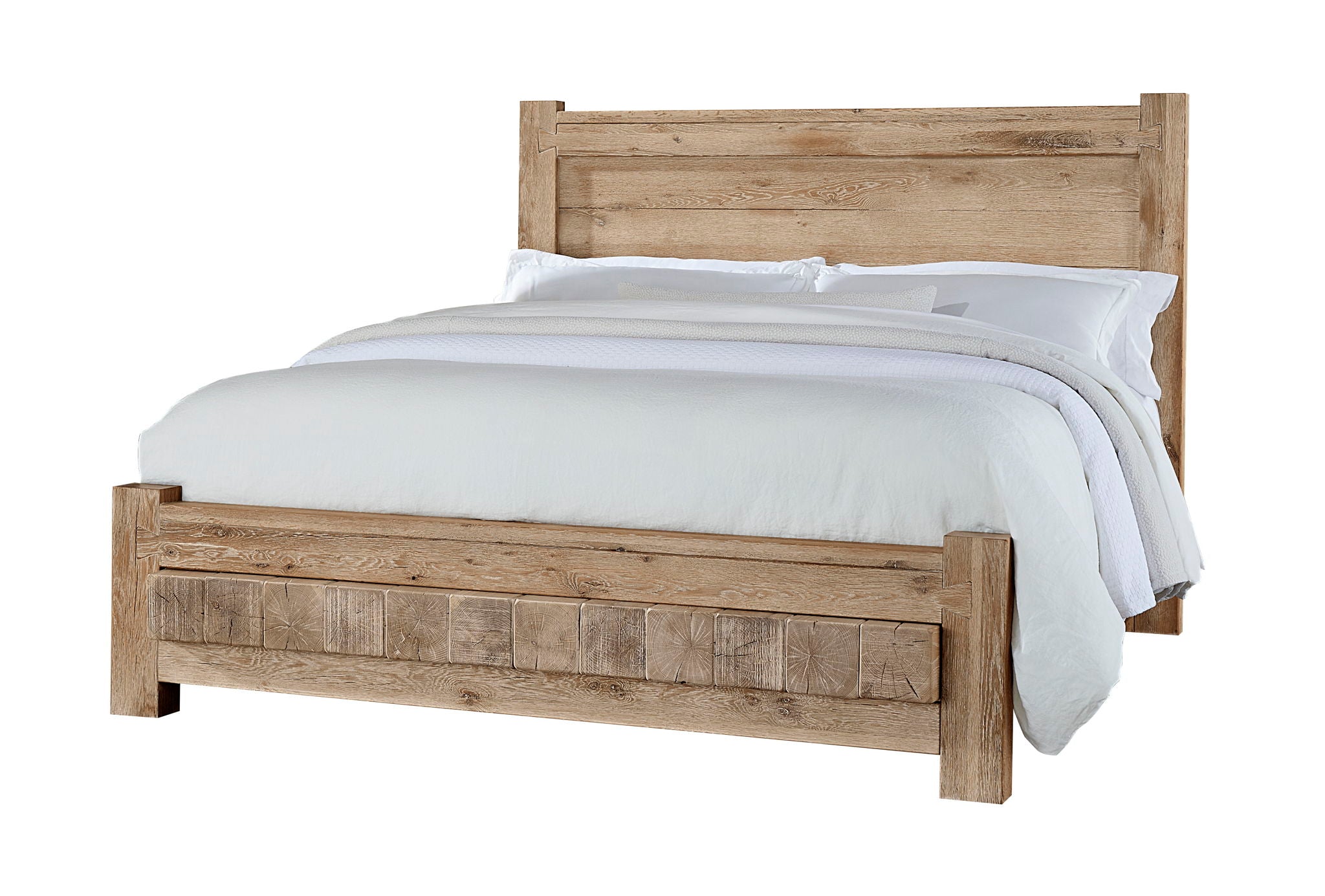 Dovetail - Poster Bed With 6 X 6 Footboard - Sun Bleached White