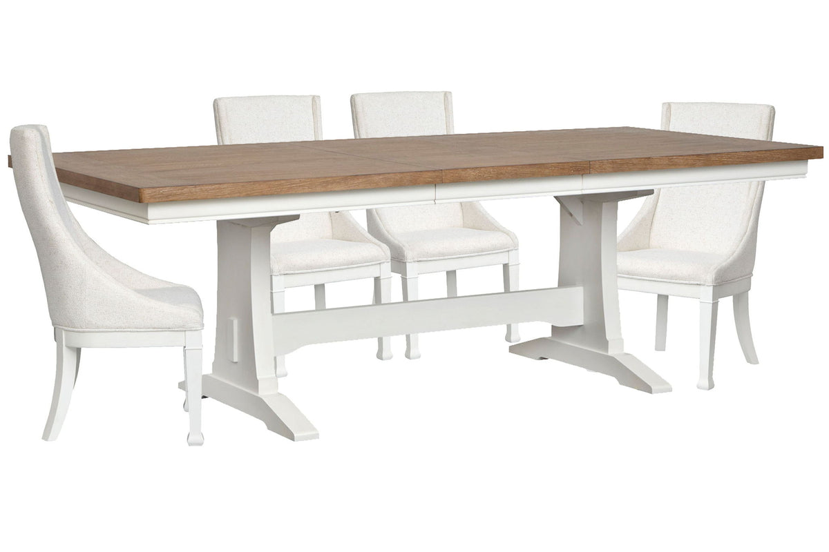 Kingston - Extendable Trestle Dining Table Set