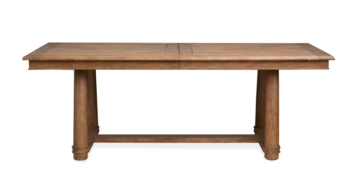 Woodward - Trestle Extendable Dining Table - Dark Clove