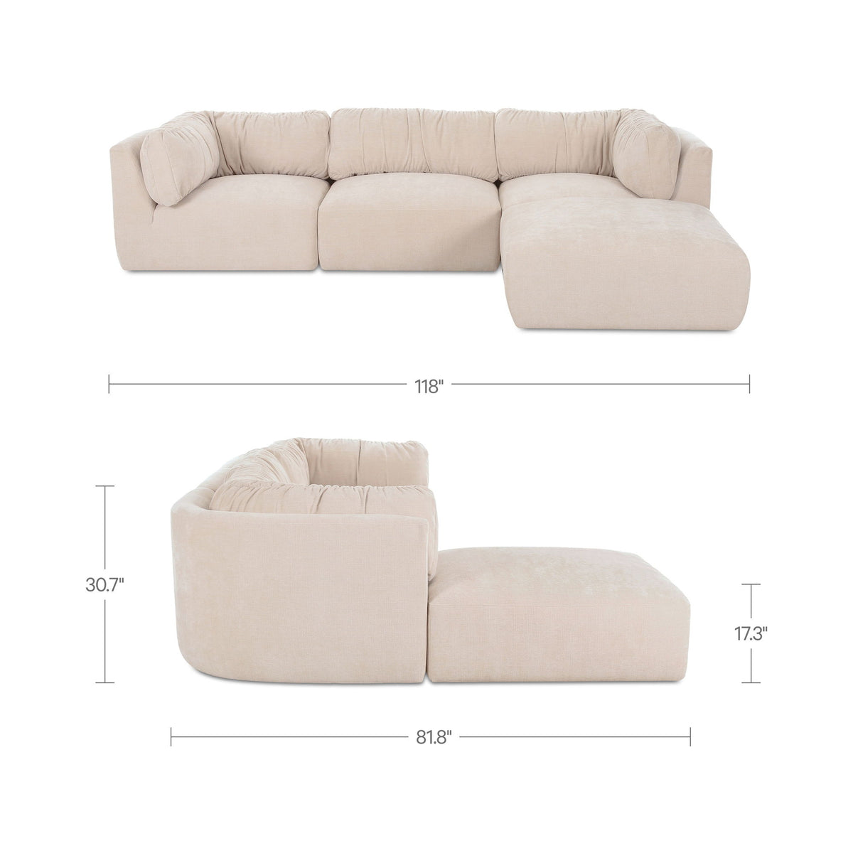 Matina - Lounge Modular Sectional - Oatmeal