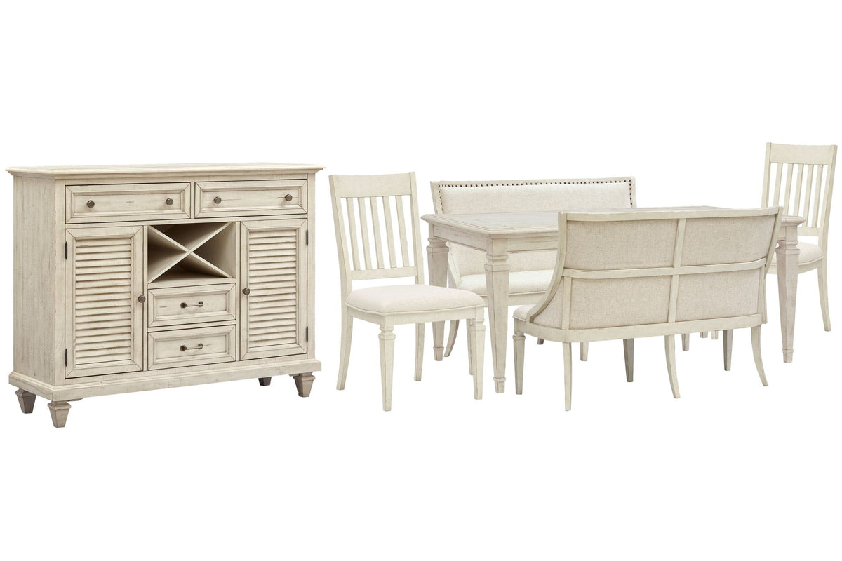 Newport - 6 Piece Extendable Rectangular Dining Table Set