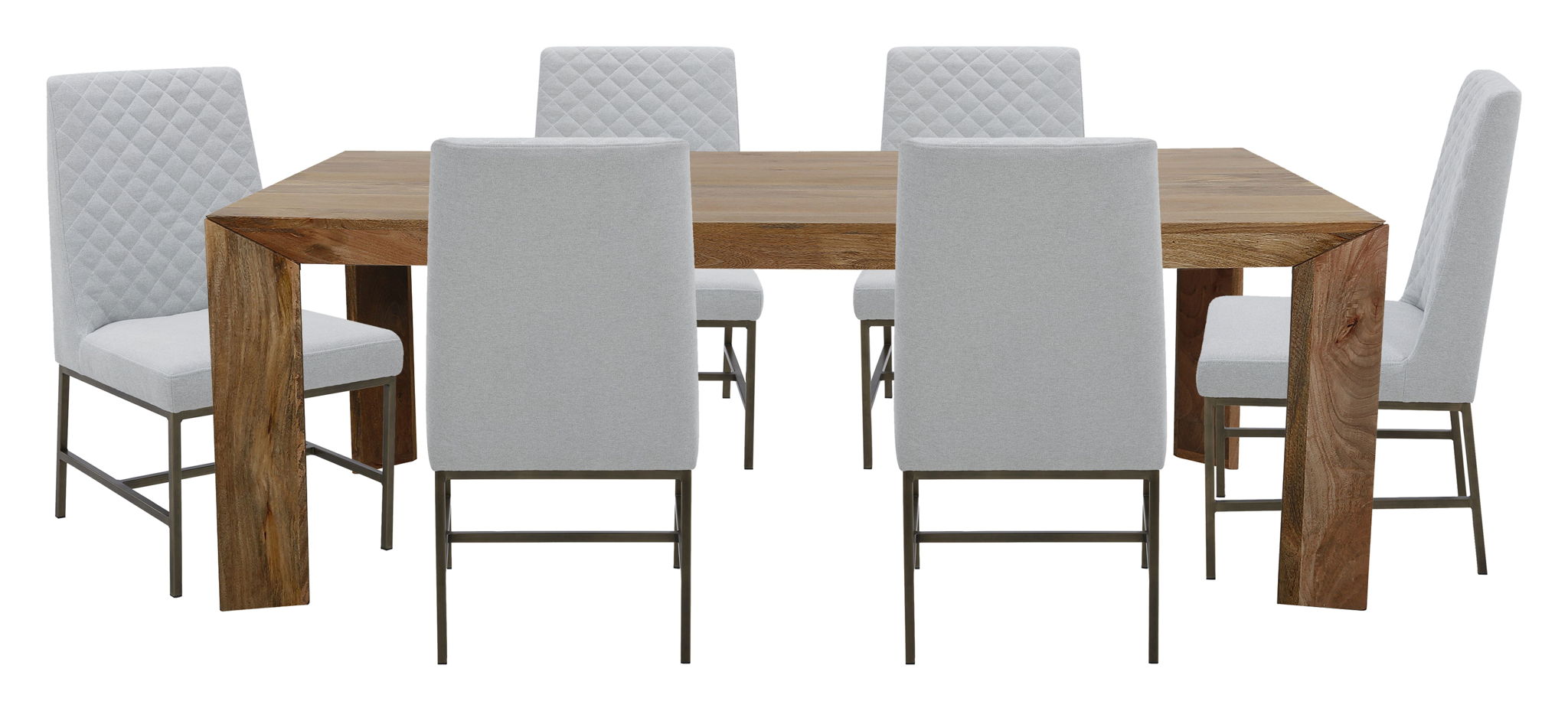 Crossings - Rectangular Dining Table With 6 Upholstered Chairs