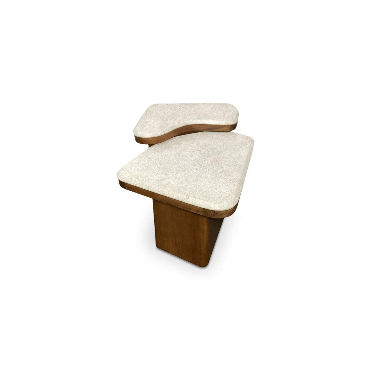 Abi - Nesting Coffee Table Cosmos Marble - Beige / Light Brown