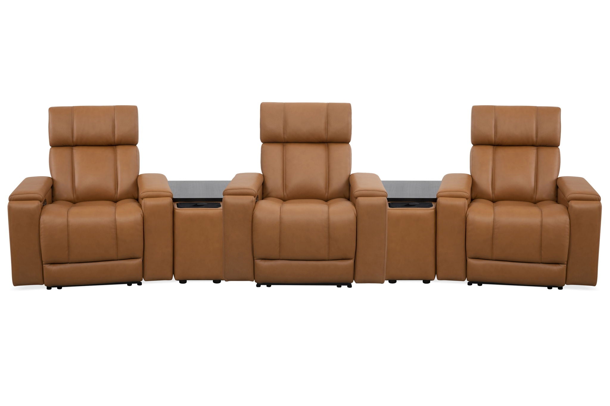 Phoenix - Zero Gravity Power 3 Seat Home Theater Seating With 2 Wedges And Immersive Audio