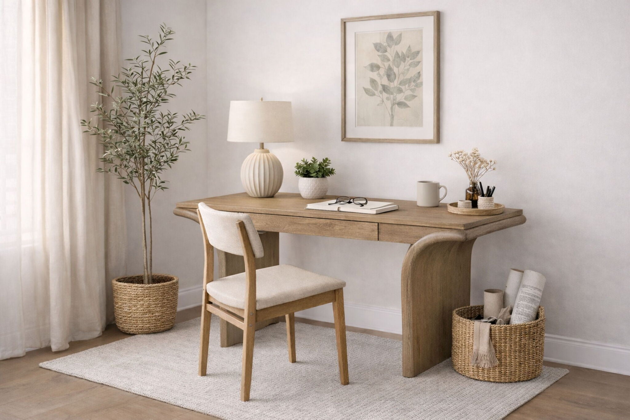 Pagosa - Waterfall Accent Desk - English Knotty Oak