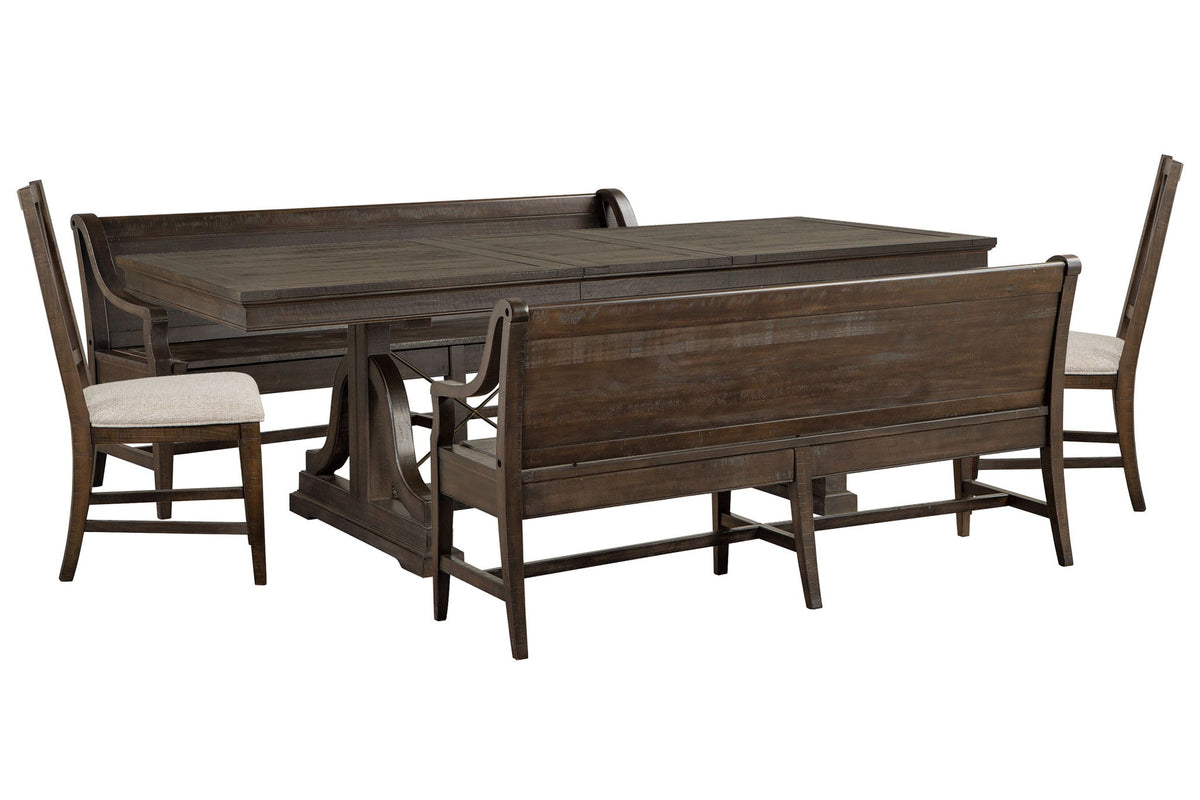 Westley Falls - Extendable Trestle Dining Table Set
