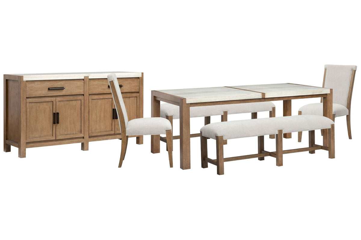 Plum Creek - 6 Piece Rectangular Dining Table Set