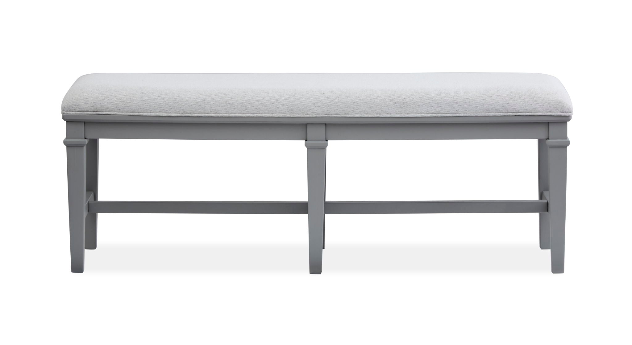 Charleston - Bench With Upholstered Seat - Gray