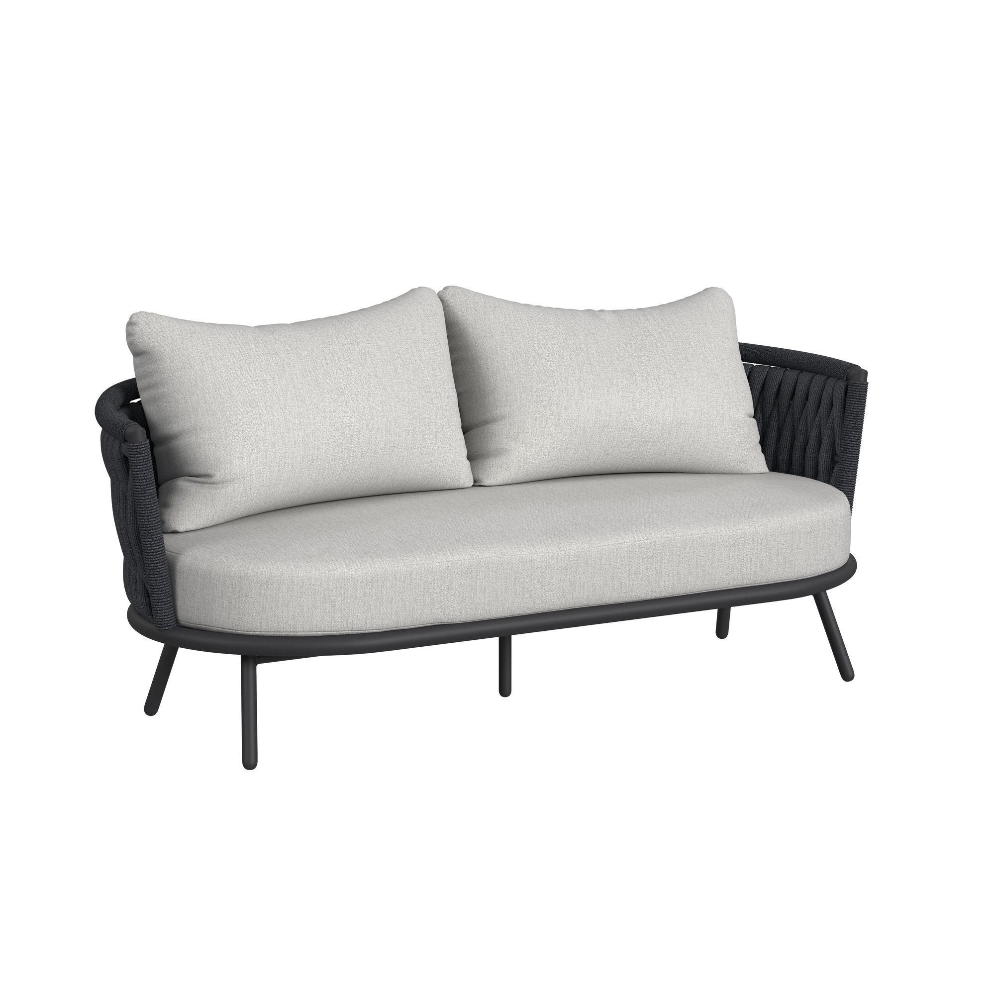 Bali - Loveseat With Olefin - Dark Gray
