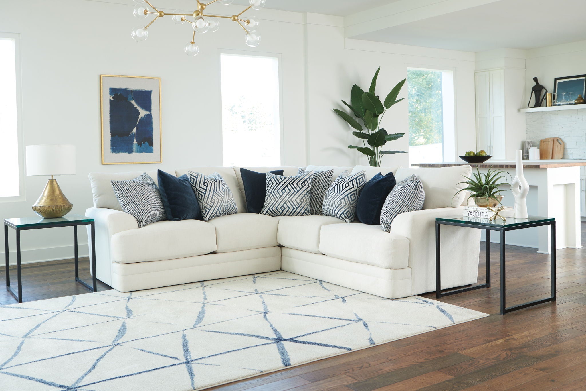 Polaris - Sectional With Comfort Coil Seating And Accent Pillows Included